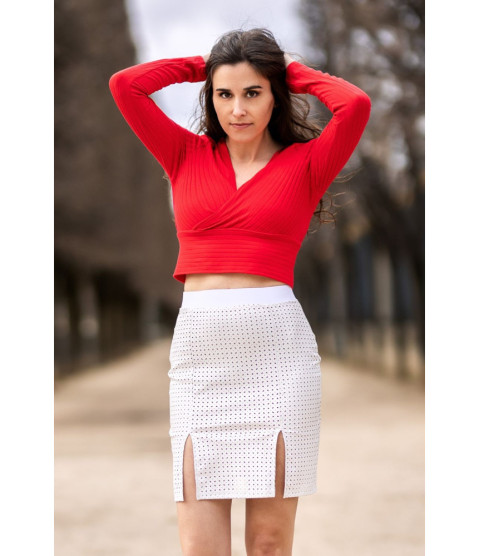 Jupe longue blanche Natacha - LSL3-LWHT